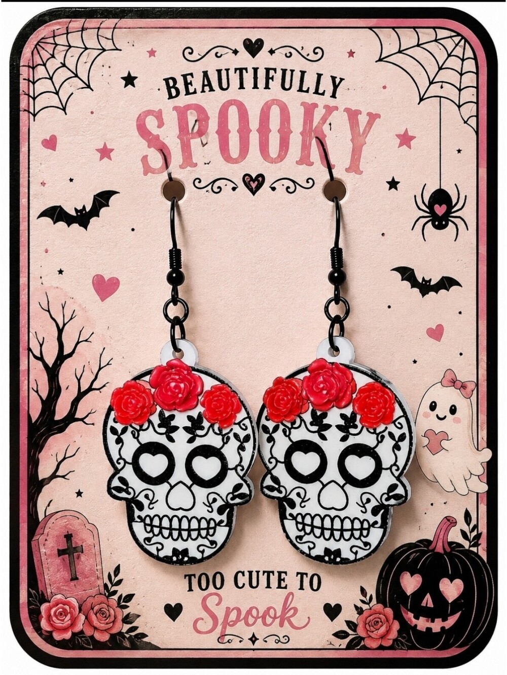 Día de los Muertos Sugar Skull Halloween Mexico Mexican Festival Earrings